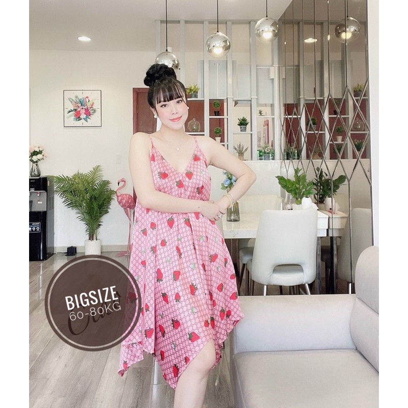 68_80kg Đầm ngủ hai dây bigsize | BigBuy360 - bigbuy360.vn
