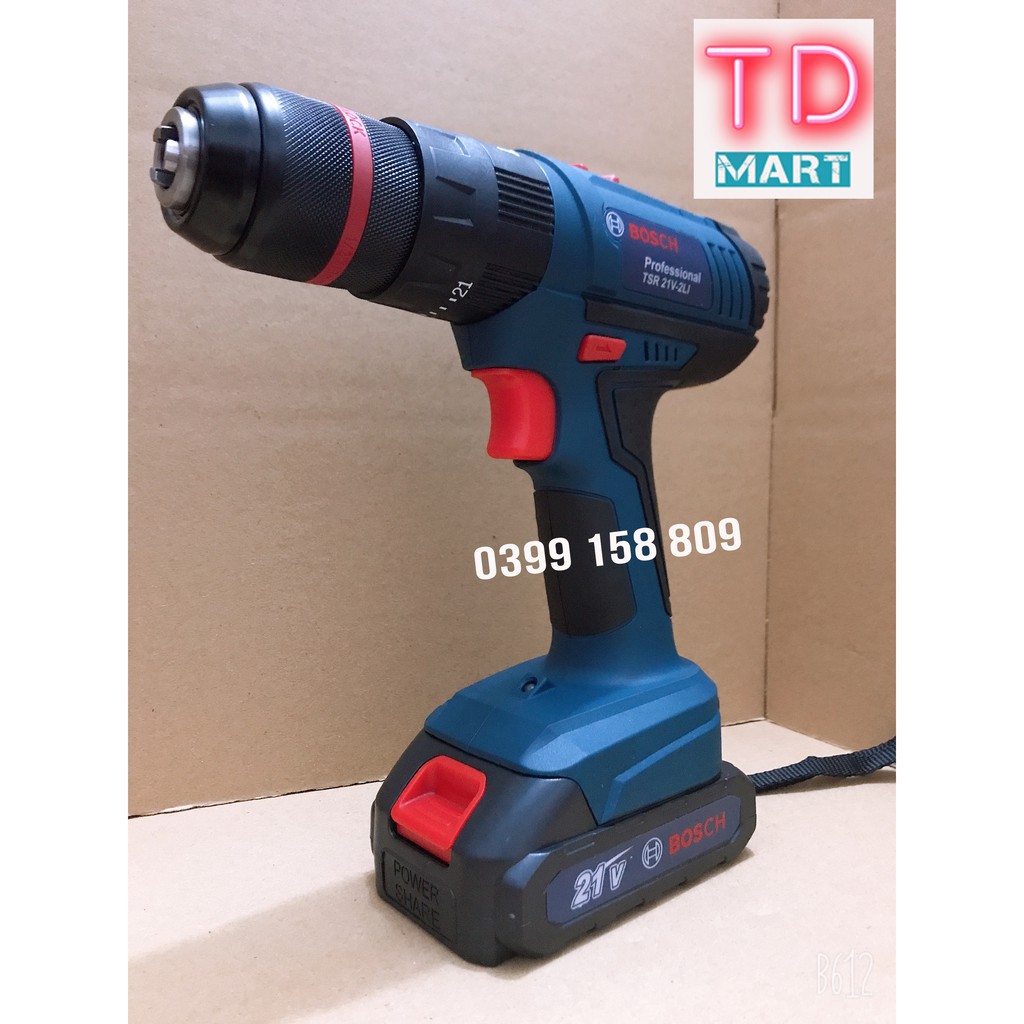 MÁY KHOAN PIN BOSCH 21V ĐẦU 13MM 3 Chế Độ Có Búa Khoan Bê Tông