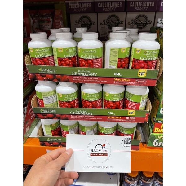 Viên uống hỗ trợ đường tiết niệu Trunature Cranberry 650mg 140 viên