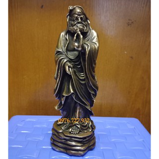 Tượng Đạt ma sư tổ cao 19cm, tượng đạt ma sư tổ bằng đồng giả cổ