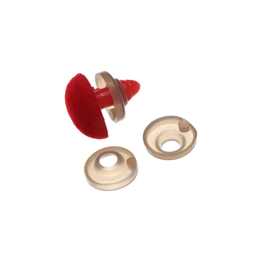 Nút Mũi Tam Giác Hình Gấu Bông Bằng Nhung Màu Hồng / Đen / Nâu DIY