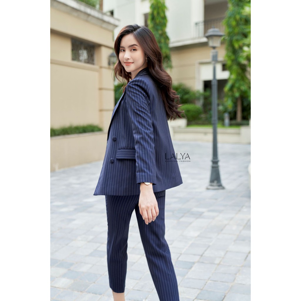 LALYA_Áo Blazer suông 3 in 1-Kẻ | BigBuy360 - bigbuy360.vn
