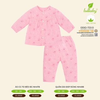 Lullaby 2020 bộ quần áo dài tay cài giữa