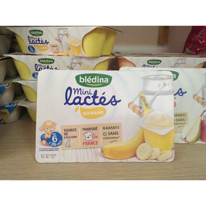Date 1/24 Sữa chua bledina 6m vị chuôi