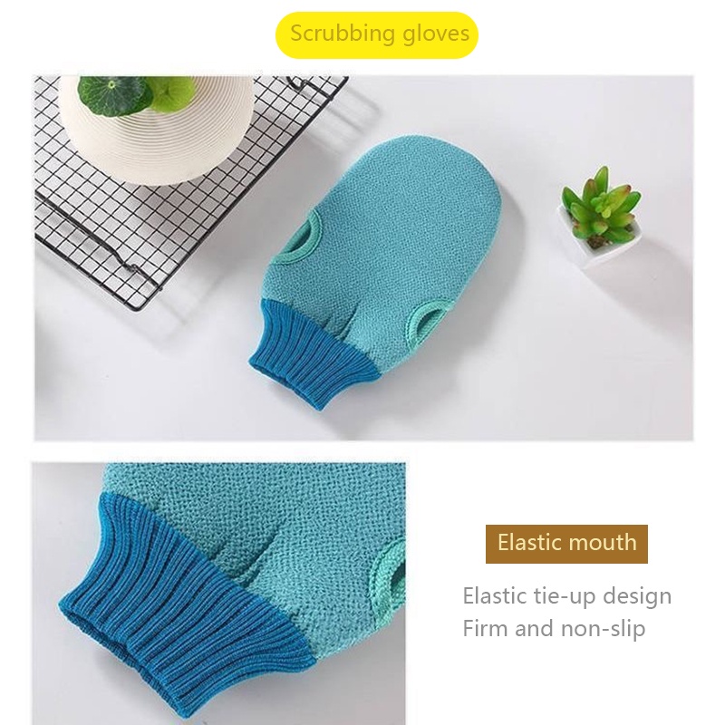 Bộ dây bàn chải dài chà lưng và bông tắm xơ mướp cùng găng tay tắm 3 trong 1