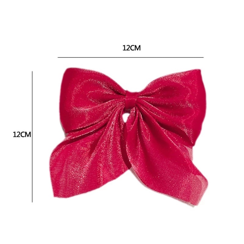 Kẹp Tóc Nơ Satin Đính Ngọc Trai Thời Trang Hàn Quốc