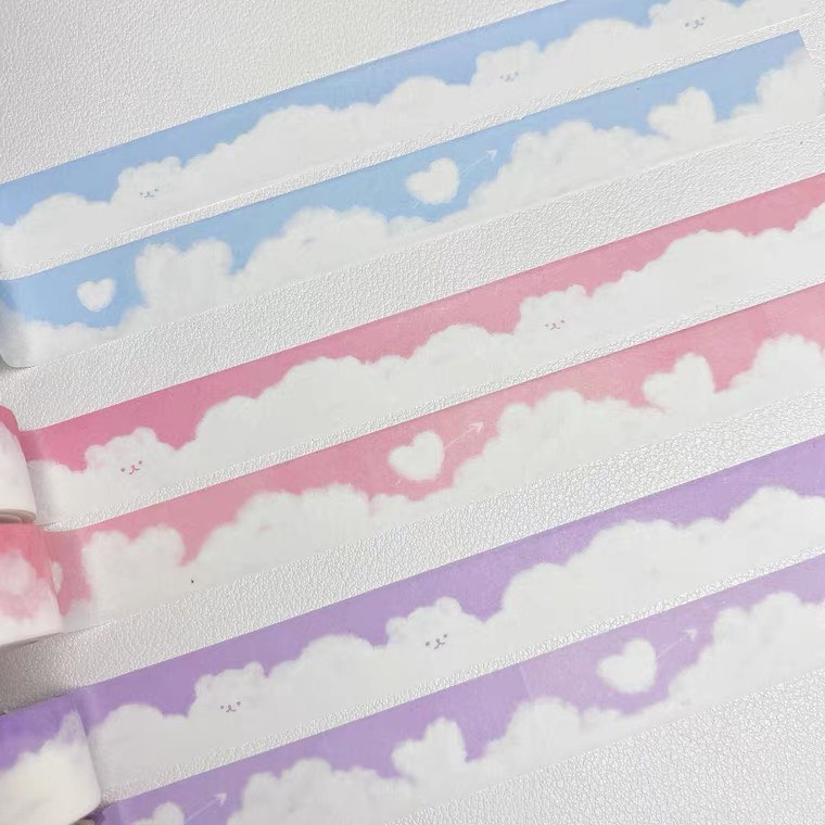 Băng Keo Giấy Washi Tape Love Cloud Bear