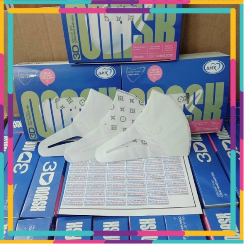 KHẨU TRANG 3D MASK BÌNH MINH,(HỘP 50c)