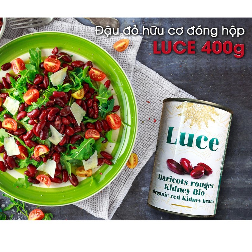 Đậu đỏ hữu cơ đóng hộp LUCE 400g