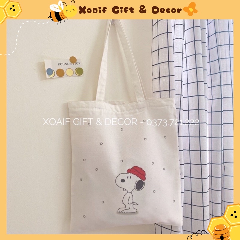 Túi tote Snoopy cute đeo vai đi học đi chơi