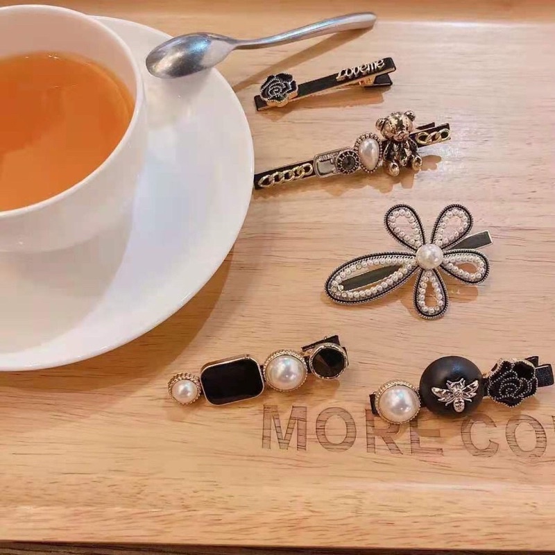 sét 5 kẹp tóc đính đá thời trang Hàn Quốc