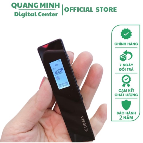 Máy ghi âm VISEN 665 công nghệ hàn quốc Dung lượng 16GB, máy ghi âm nhỏ gọn loại bỏ tạp âm giảm tiếng ồn tốt BH 1 năm