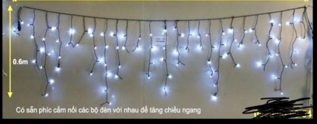 Led rèm ngang 4 mét có đầu nối tiếp