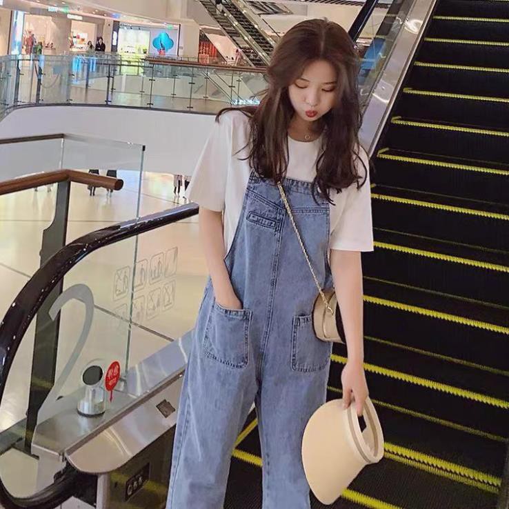 Quần Yếm Dài thiết kế Kichistore , Yếm Jean ống suông chất vải cao cấp nữ MY111 xịn | BigBuy360 - bigbuy360.vn