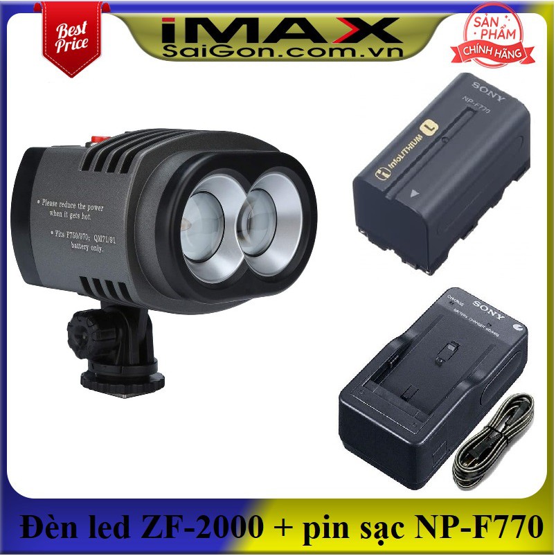 Đèn Led Video Zifon ZF-2000 Version II (New) + Bộ 01 pin và 01 sạc NP- F770