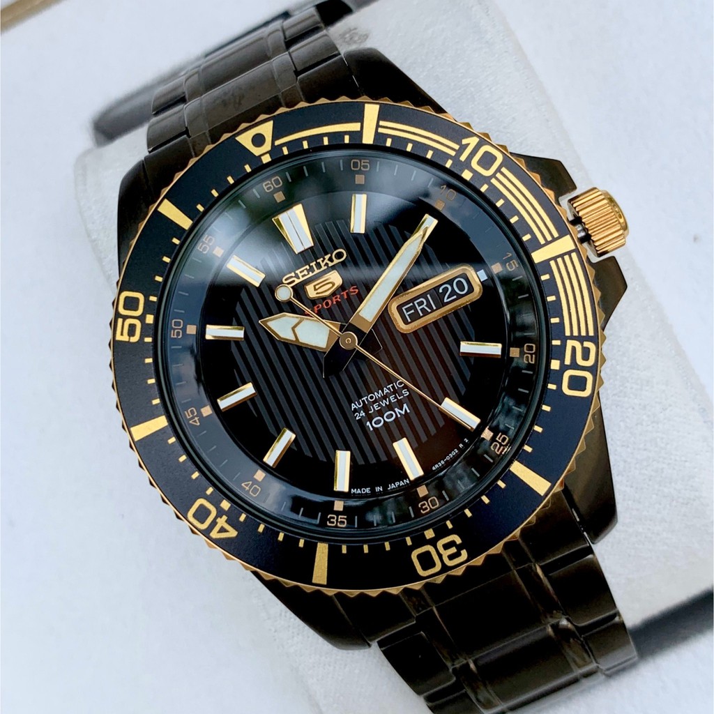 [INBOX TRẢ GIÁ] Đồng hồ Nam chính hãng Seiko 5 Sports SRP558J1 Mặt đen