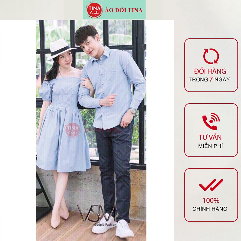 Áo Đôi Nam Nữ, Set Đồ Đôi Chụp Ảnh Cưới, Áo Cặp Vải Mịn Không Nhăn Hàn Quốc