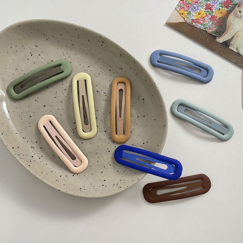 Kẹp tóc mái nữ màu trơn phong cách thời trang Hàn Quốc Haluco accessories KTM2