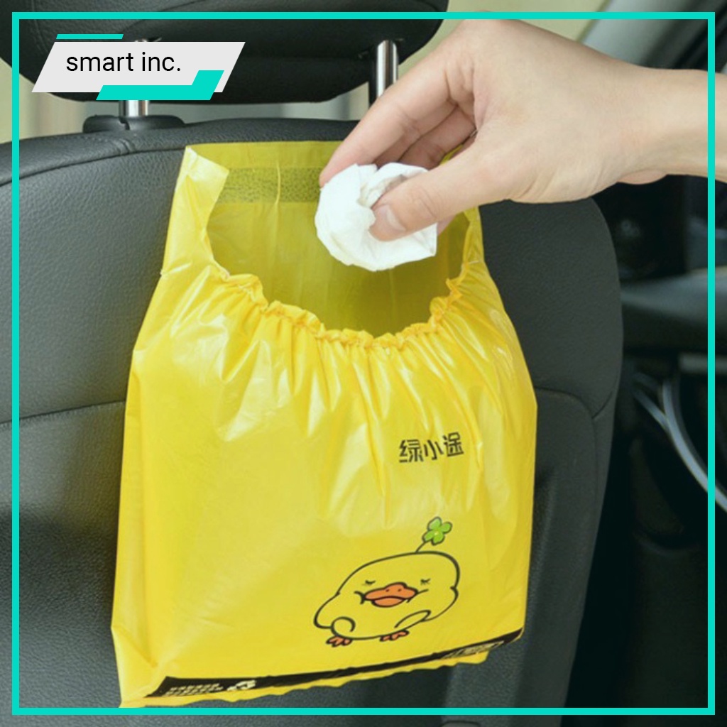 Túi Nilong Đựng Rác Túi Nôn Ói Oto Xe Hơi Có Keo Dán Bọc Đựng Rác Văn Phòng 15 Túi