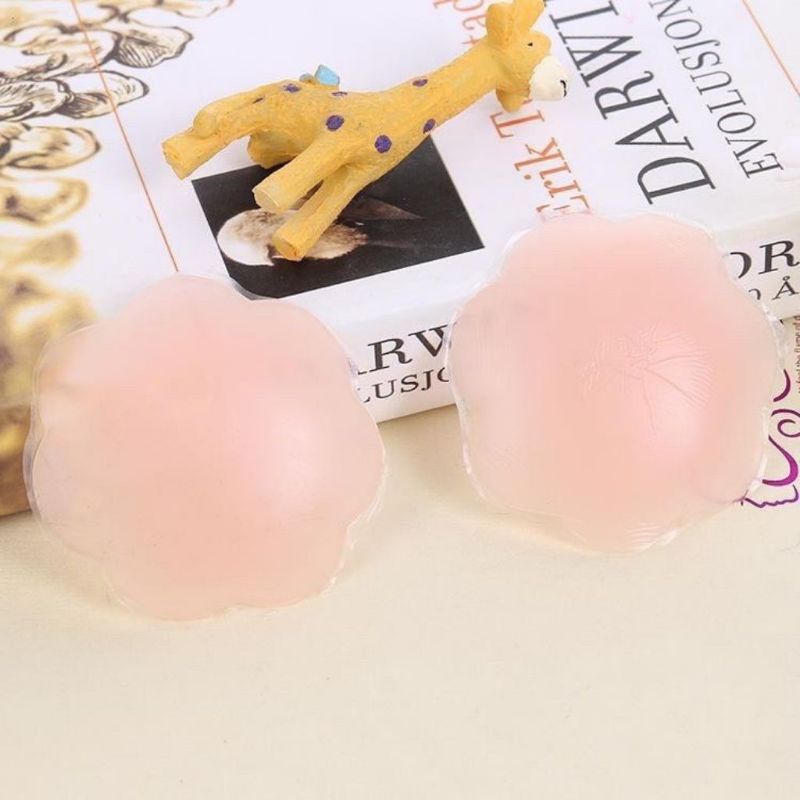 Miếng dán ngực ti silicon, dán ti hộp 5 cặp siêu dính sử dụng nhiều lần