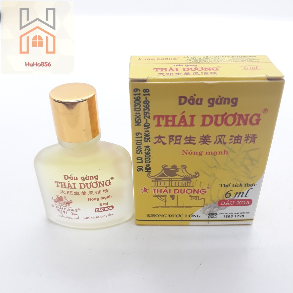 Dầu Gừng Thái Dương- Nóng Mạnh- Lọ 6ml &amp; 24ml