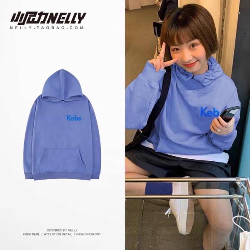 Áo hoodie nelly nỉ lót lông sale (có sẵn) kebs