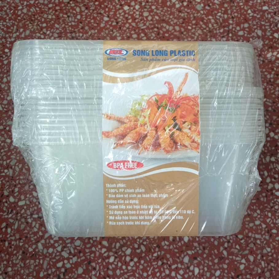 Bộ 10 chiếc hộp thực phẩm CN1000 - Nhựa Song Long
