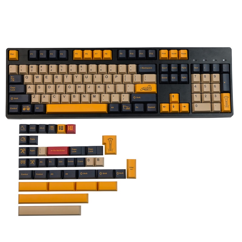 GMK Mudbeam keycaps, 140 phím keycaps Cherry Profile DYE-SUB Cá nhân hóa GMK Keycaps cho bàn phím cơ