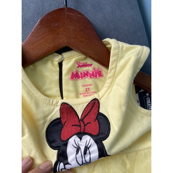 Váy bé gái Minnie 2-5 tuổi  Váy cotton voan lưới bồng xuất dư 0522
