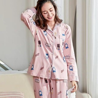BỘ PIJAMA NỮ DÀI TAY style Hàn Quốc mặc nhà - Shop Thủy Bông-P2222