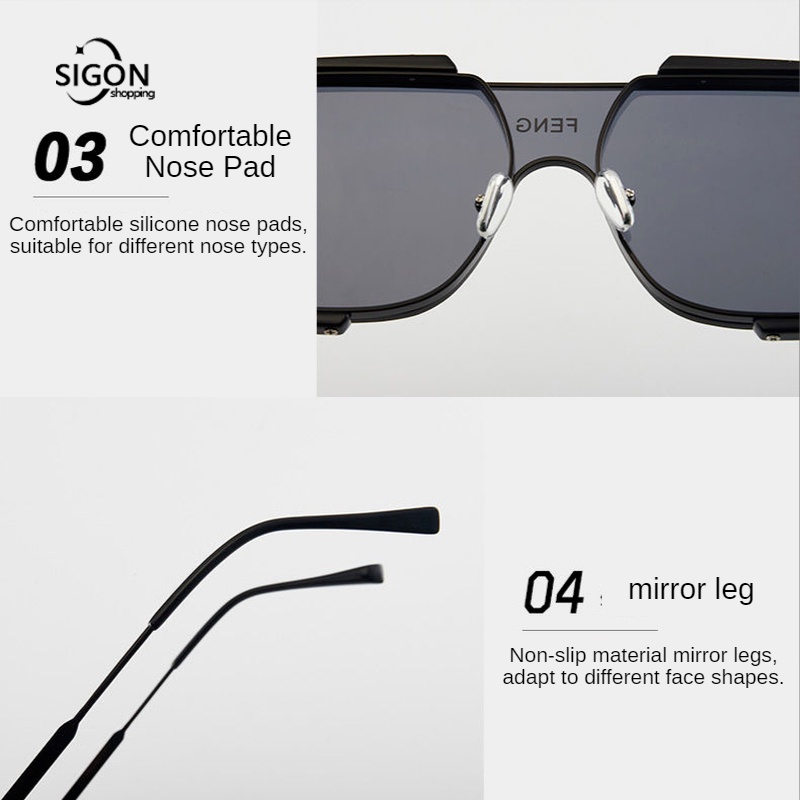 Kính Mát Gọng Lớn Chống Tia Cực Tím Thời Trang Retro