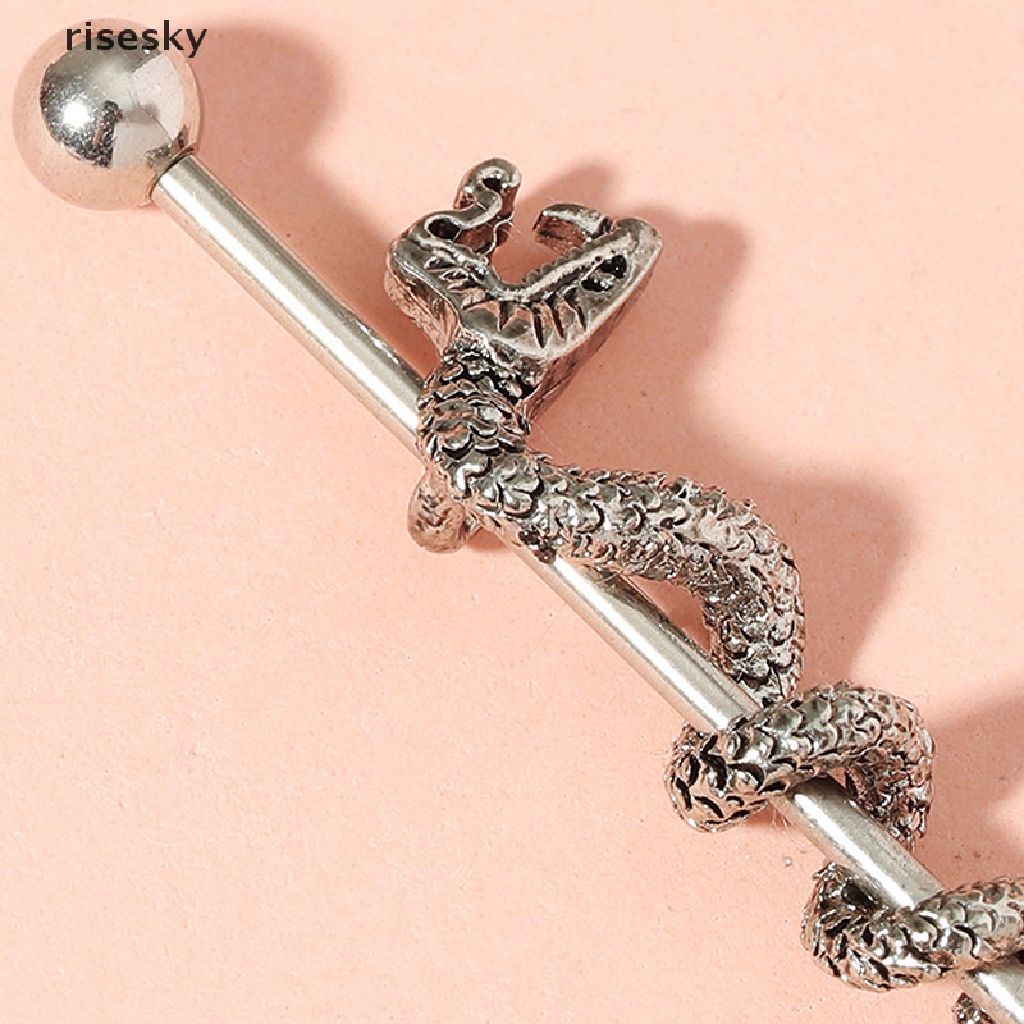 Khuyên Xỏ Sụn Tai Hình Rắn / Rồng 14G ♨Trên đó