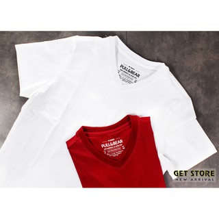 Áo thun cổ tim Pull & Bear - Vải dư chính hãng