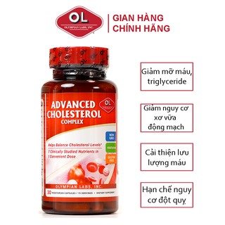 VIên Uống Giảm Mỡ Máu, Hỗ Trợ Giảm Huyết Áp Tự Nhiên, Điều Hòa Đường Huyết - Advanced Cholesterol Complex - Hộp 30 Viên