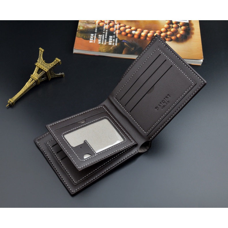 Ví Da Nam Bỏ Túi DAIQISI dập nổi Cao Cấp, Kiểu Dáng Nam Tính Mạnh Mẽ phong cách hàn quốc