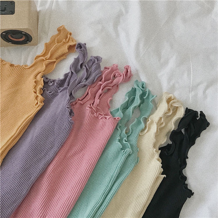 Áo Hai Dây Dệt Kim Ôm Dáng Hở Lưng Phong Cách Hàn Quốc Cho Nữ áo yếm JL-MX-08