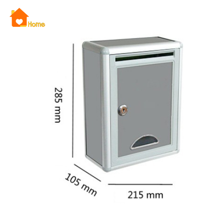 [Love_Home]1xAluminium Alloy Mailbox Wall Mounted Outdoor Letter Post Mail Box