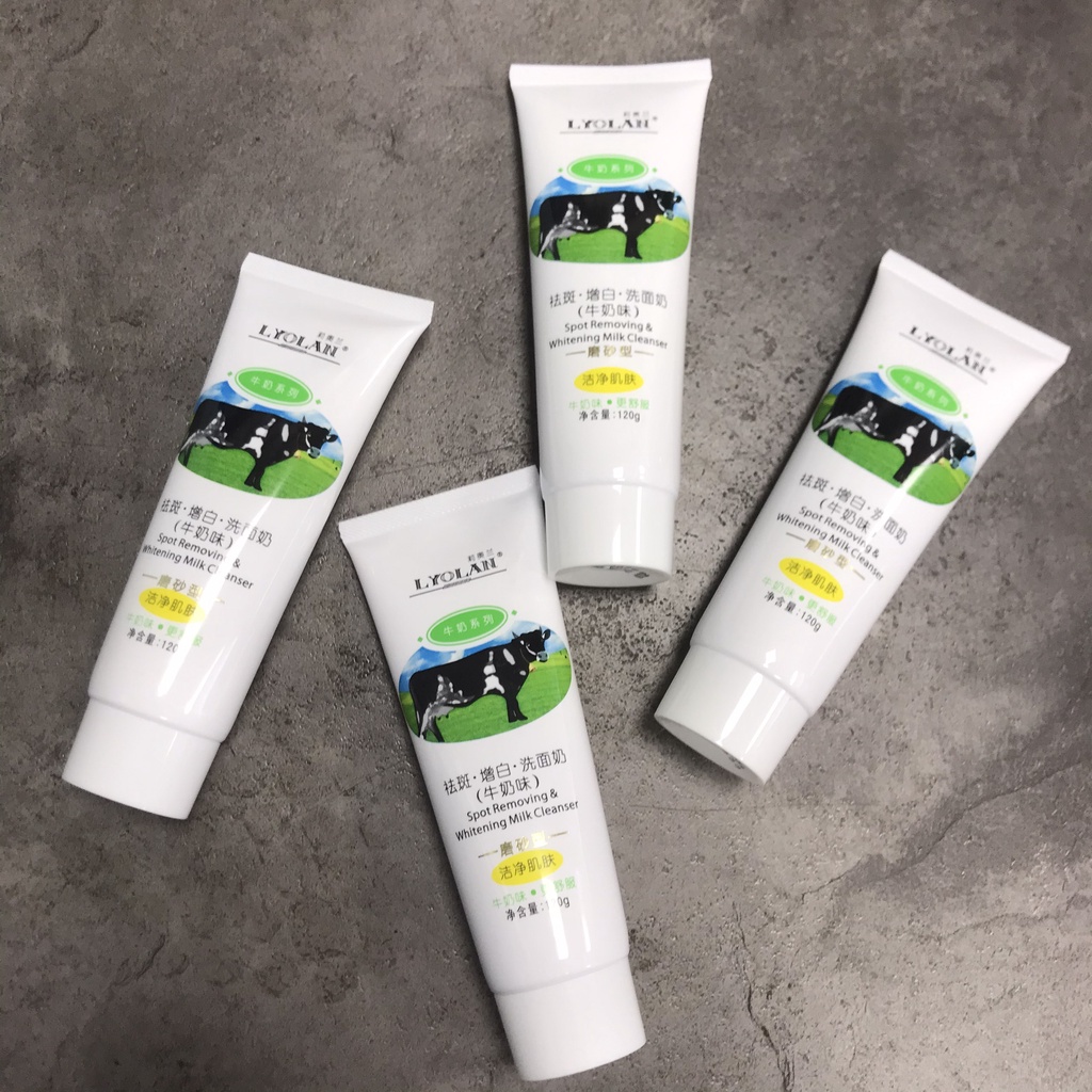 Sữa rửa mặt con bò LYOLAN Sport Removing Milk Essence Skin Softening Cleanser /Cleanse & Refresh Soothes Skin 120G