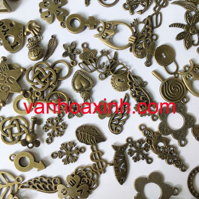 30g mặt giả cổ màu đồng (20-30 mẫu ngẫu nhiên) KLDX32CD