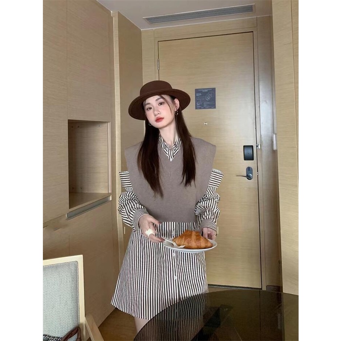 ZHELIHANGFEI Áo Dệt Kim Sát Nách Lưng Cao Quyến Rũ Dễ Phối Đồ