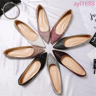 Giày Búp Bê Nữ Mũi Nhọn Size Lớn