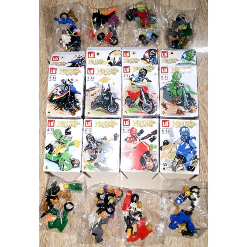Lắp ráp 1 hộp LegoNinja Xe mô tô LB306 có nhiều chi tiết bằng nhựa rất đẹp