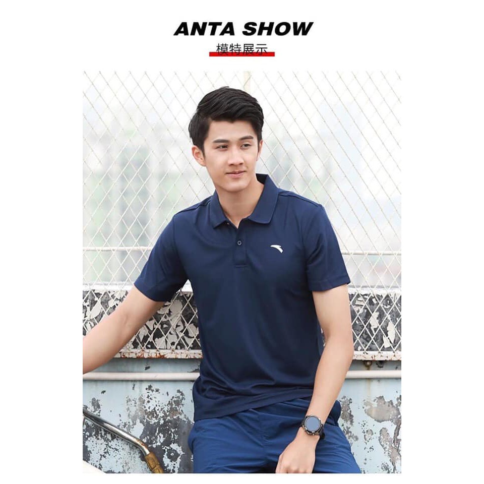 Áo cộc tay nam thể thao anta chính hãng, áo polo nam ngắn tay có cổ nam nữ