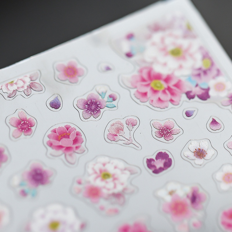 ⚡Miếng Dán Trang Trí Móng Tay Chống Rơi Họa Tiết Hoa TS-326