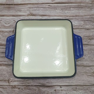 Khay Gang Tráng Men Hình Vuông Phủ Gốm (OEM) 22cm