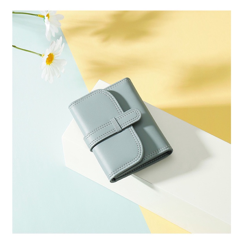 Ví/ Bóp Ngắn Đơn Giản Ngắn Nắp Giả Đút Dây Cầm Tay Cho Nữ ERASHOP 080077 - Xinh Xắn, Nhiều Ngăn, Rẻ Đẹp