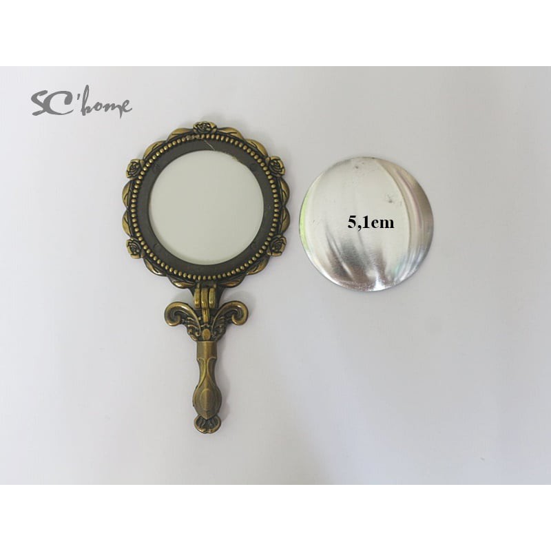 Phôi gương cầm tay tròn DIY 5,1cm