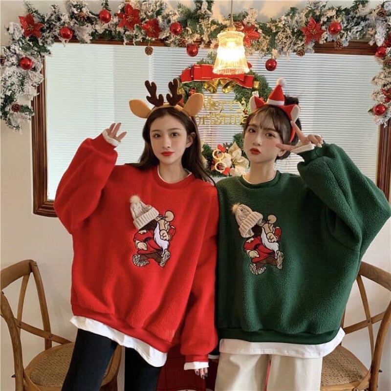 Áo nỉ nữ lông cừu Ulzzang