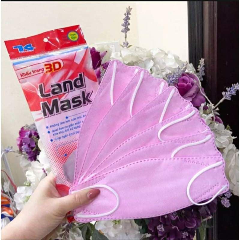 Khẩu Trang 3D Land Mask ( 1 Túi 6 Chiếc) Hàng CTy Chính Hãng Wide Land Loại 4D KF94