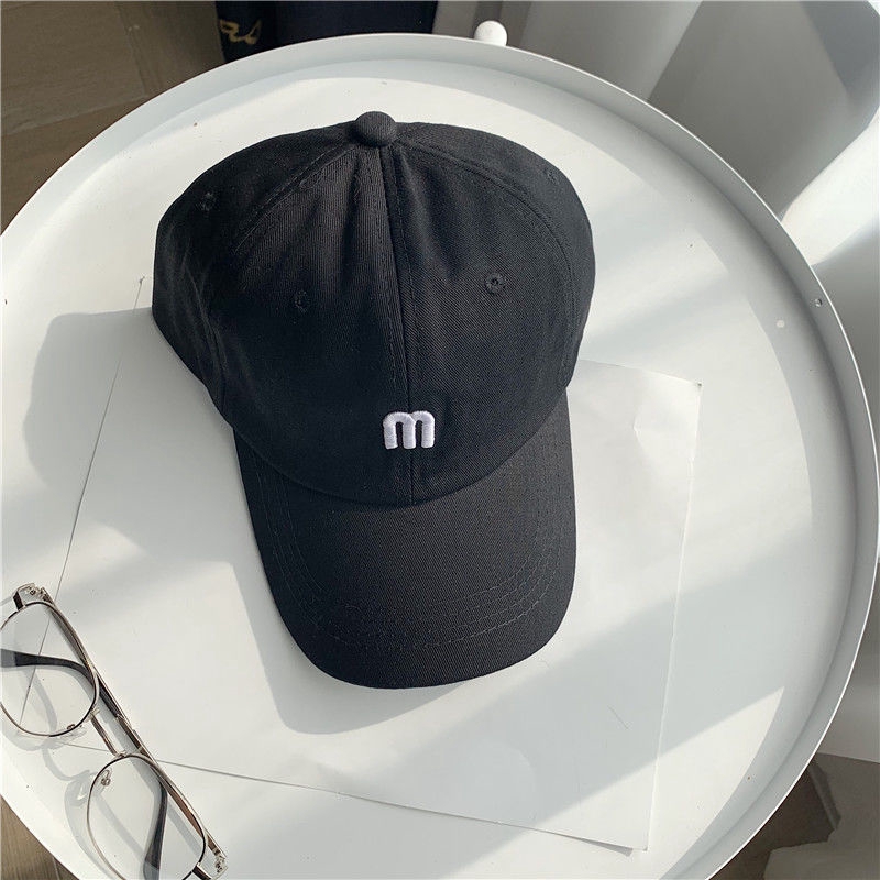 Mũ lưỡi trai họa tiết thêu chữ M thời trang 2021 trẻ trung cho nam nữ